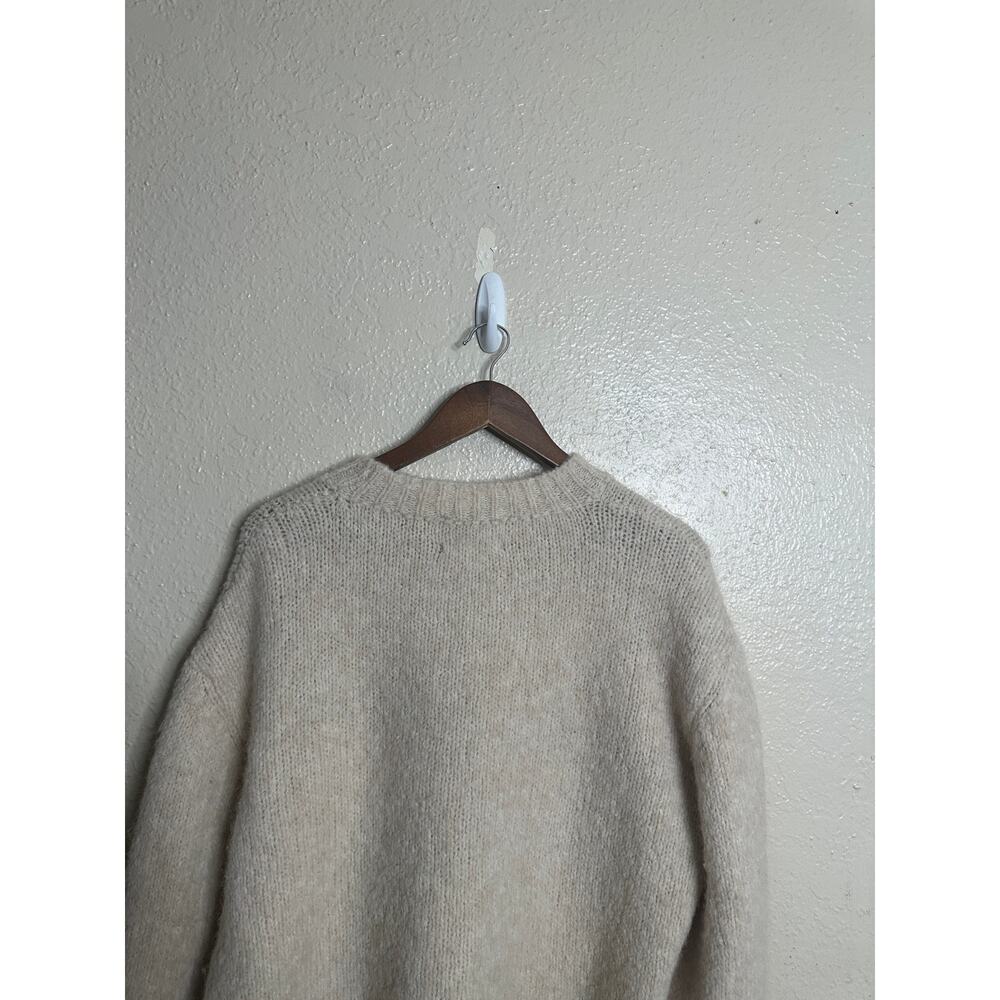 Paloma Wool Palmira Sweater in Ecru Womans L Intarsia Alpaca Fuzzy Knit - Picture 8 of 11